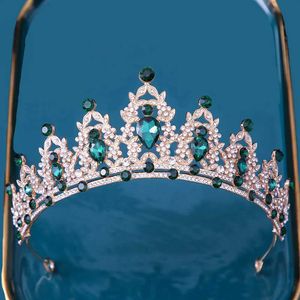 Tiaras Koreli Lüks Çok Volor Kristal Kaçak Saç Aksesuarları Kadınlar İçin Tiara Kızlar Düğün Rhinestone Gelin Taç Kaçı Takı