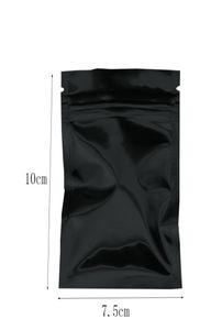 75x10 cm Black Seal Seal Alluminio Borse da lamina Snack Bulk Food Packaging Borse Mylar Odore Pacchetto Prova Stucco con cerniera 100PCSlot5857432