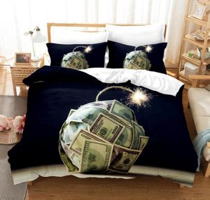 3D Money Printed Pillowcases Bedding Set Queen King Size Drop High End King Queen Twin Full Single Double6007623