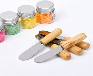 Ostkniv 10 cm rostfritt stål smörkniv med trähandtag ostdessertsås sylt spridare spatula verktyg m dröm b zeg6536531