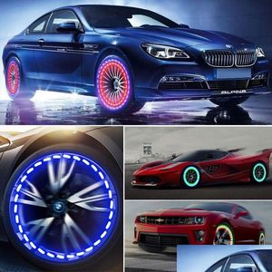 Decorative Lights Xinmy Car Led Solar Energy Wheel Tyre Flash Tire Vae Cap Neon Daytime Running Lamp Motion Activated External Decorat Otcur