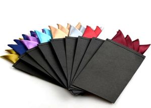 Men039s de fábrica de bolso pré -dobrado lenços sólidos de 20 cores Festas de casamento formal Business Towel Black3973794