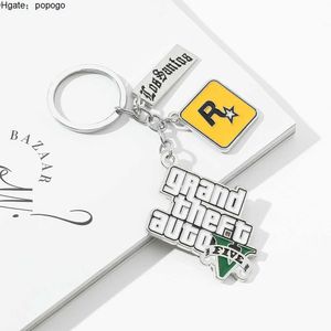 TA 5 Game KeyChain Grand Theft Auto 5 KeyChain для мужчин фанатов Xbox PC Rockstar Keyring Holder Jewelry Llaveros