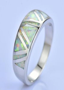 Wedding Rings Fashion Boho Female White Fire Opal Stone Ring 10KT Gold Vintage Jewelry Promise For WomenWedding8472601