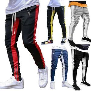 Herrenhosen Neue Herren Casual Fashion Hosen Sportjacke enge Herrenhosen Fitnessstudio Sportswear Bottom Hip-Hop Street Kleidung Jogger Sport Pantl2405