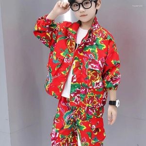 Clothing Sets Boys Coat Pants Kids Suits 2PCS/Set Cotton 2024 Arrive Spring Autumn Jogging Suit Teenagers Children