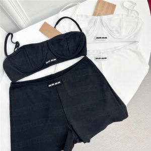 Designer Swimsuit Fashion Letter Sling Bra Shorts Sport Suit Womens Tracksuits Crop Vest Tank Yoga Outfits