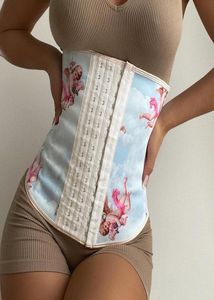 Cinture stampe d'angelo vintage donna allenatore in vita corsetto sexy cintura a banda larga tamponcazione di controllo del corpo della pancia di pancia girdle4719897