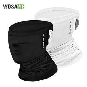 WOSAWE cycling face mask sunscreen towel outdoor sports breathable ear hanging face cover with ice silk sunscreen face mask BL314 240428