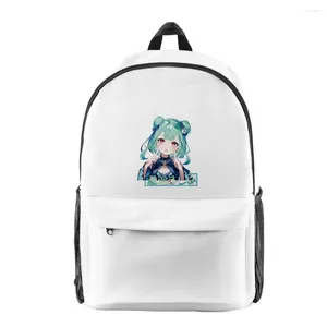Backpack Cartoon Novelty Cool HOLOLIVE Uruha Rushia Student Notebook Backpacks 3D Printed Oxford Waterproof Boys/Girls Travel Bags