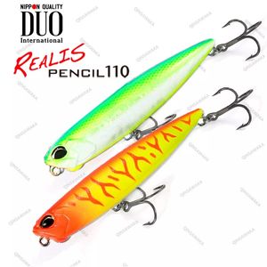 Japonya Duo Realis Pencil110 110mm Mesafe Alabalık Baslar Balıkçılık Tuzlu Su Tungsten Twitch pislik Alma Yürüyüş Yemleri 240428