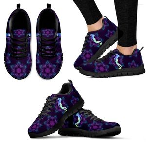 Повседневная обувь Instantarts Boho Design Sneakers Purple Golf Sports Print Hobby/Love Flats удобно