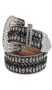 Western Cowgirl and Cowboy Bling Rhinestone Belt Studded Belt Pas Wyjmowany klamra dla kobiet i Men4058119