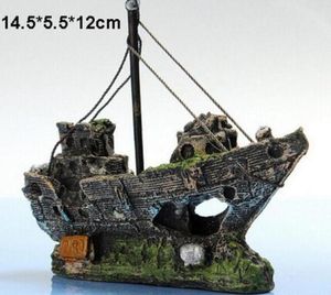 Aquarium Artificial Ornament Fish Tank Corsair Aquarium Landscaping Aquarium Glass Fish Tank Control View House Resin Boat Boat2216458