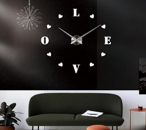 Relógios de parede quartzo breves relógios 3D Big Clock Relógio Espelhado Espelho Diy Living Room Descontos Still Life4322746