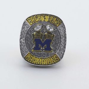 8QB1 Band Rings NCAA 2022 M University of Michigan Wolverine Rugby Championship Ring Vxie