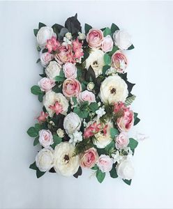 4060 cm lyxanpassning Silk Hydragea Artificial Flower Wall Panel Grass Base DIY Backdrop Wedding Arch Decor Flower Wall Art T207865818