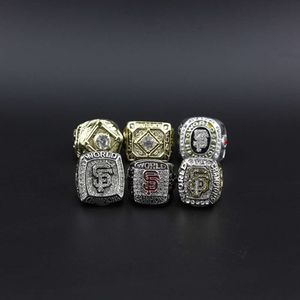 Rings de banda Baseball São Francisco Giant 6 Championship Ring Set Rze7