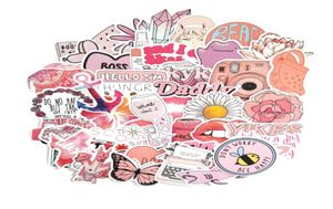 50pcs Cartoon Pink Ins Style VSCO Girl Naklejki do laptopa Moto deskorolka Lodówka Lodówka Notebook Laptop Zakwytak 6784298