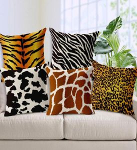 Poduszka poduszka poduszka moda na kanapa Couch Co -Couse Giraffe Leopard Tiger Zebra Okładki dekoracyjne Housse de Coussin dla sofy Pil5061270