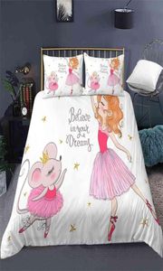 Cartoon Bettwäsche Set für Kinder Kinder Kinder Krippen Bettdecke Kissenbezug Edredones Nios Mädchen Prinzessin Decke Quilt 2107164464558