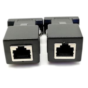 new 15pin VGA Female To RJ-45 Female Connector Card VGA RGB HDB Extender To LAN CAT5 CAT6 RJ45 Network Ethernet Cable Adapter for VGA RGB