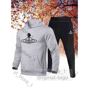 viviane westwood hoodie New Vivienne Printed Sport Wear Hoodie&Sweatpants High Quality Solid Color Hooded Jogging Suit Male Brand Tracksuit 8572