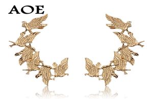 New Design 2017 Fashion Vintage Punk Animal Eagle Clip Brincos para mulheres Brincos de punho de orelha de ouro Pated Jóias Presente de joias1414292