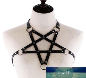 KMVEXO Sexy harajaku Affermazione anime Collana imbracata per il corpo in pelle per donne uomini gotici Bra estate boho gioielli feste