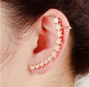 1 PC New Design Star Stud Brincos Ear Brincos longos Clipe de orelha Crawler Jóias Acessórios de jóias para mulheres Girls7290480