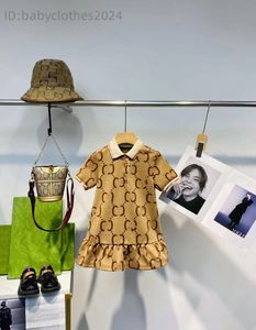デザイナー子供用服の女の子夏の子供用半袖コットンドレスクラシックラウンドネックチルドレンズ服