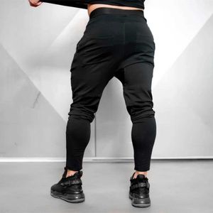 Herrenhosen Solid Black Jogging Hosen Fitnessstudio Sportshosen Herren lässige Baumwollsporthosen Autumn Sporthose J240507