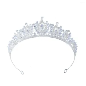 Hair Clips Cubic Zirconia Bride Tiaras for Women Wedding Acessórios Prom Festa de Aniversário Quinceanera Capacete de noiva