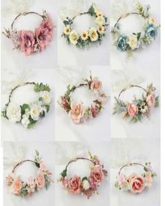 Luxurious Flower Wreath Wedding Bridal Hair Party Crown Floral Garland Bridesmaid Hair Accessories Headpiece He jllhKa9543078