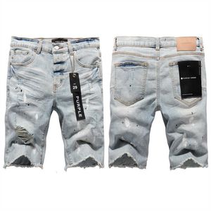 Designer viola maschile jeans pantaloncini hip hop casual ginocchiera corta linght jean abbigliamento 28-40 pantaloncini di alta qualità jeans jeans t3zi