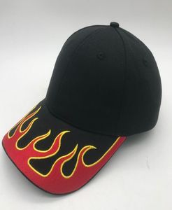 100 bawełnianej marki Mens Baseball Caps Street Hafdery Flame Hip Hop Baseball Cap 2202249980678