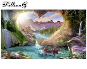 FULLCANG 5d diy diamond painting fantasy scenery full squareround drill mosaic embroidery waterfall scenery gift FC12082881908