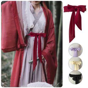 Ethnic Clothing Traditional Chinese Girdle Hanfu Belt 200cm Summer Chiffon Belt Hanfu Waistband Dress Lace Up Long Ribbon Dress Sash Straps