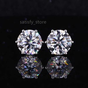 Starsgem lab diamond jewelry diamond earring 4 carat round D colorless diamond stud earring