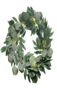 2M Eucalyptus Garland Rattan Artificial Willow Leaf Swedding Coremaring Vishing Decorative Flowers Venaths86357628430385