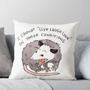 Pillow Opossum Live Laugh Love Wurf Cover sitzende Weihnachtsdekorationen für Zuhause 2024