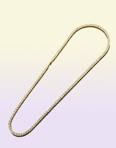 Tennis Necklaces Pendants Jewelry Tennis Graduated 1 Row Simated Diamond Hiphop Chain 18Inch 20Inch 24Inch 30Inch Hip Hop Mens 6697633