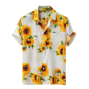 男性シャツカラフルな夏の快適なレジャーファッションシャツ
