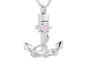 Anchor Urn Necklace for Ashes Polished Nautical Anchor Pendant Stainless Steel Fine Cremation Jewelry for Ashes for Men Women with1817881