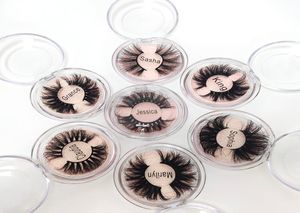 25mm 3D False Eyelashes 100 Mink Fur Eyelash 5D Handgjorda normala längd Strip Eye Lashes Tjock full volym LASH BULK för COSP1794296