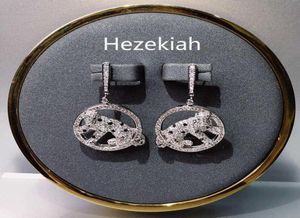 Hezekiah 925 Tremella Needle Leopard Earrings studs Individual aggressive fashion ladies ear studs Highend quality Eardrop Exquis5753121