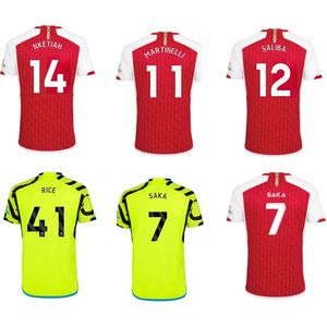 23 24 SAKA ARsen soccer jerseys SMITH ROWE G.JESUS SALIBA Fans Player version ODEGAARD MARTINELLI 23 24 NKETIAH football kits shirt Men Kids boys sets uniforms11