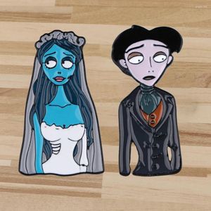 Brooches Horror Movie Zombie Bride Enamel Pins Lapel For Backpack Brooch Badge Jewelry Clothing Accessories Halloween Gift