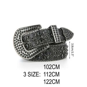 Belts Mens Womens Fashion Rhinestone Belt Western Cowgirl Bling Studded Design Leather Diamond Waistband For Jeans Dress