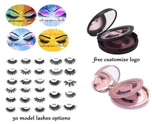 Makeup Cross Fałszywe rzęsy rzęsy Eye przedłużenie ręcznie robione rzęsy natury 30 modeli do wyboru 2 pary Set Rose Gold lub Black 5991622